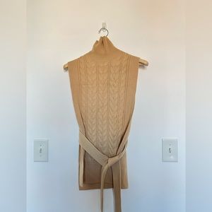Beige Tunic Open side vest With tunic tie COS